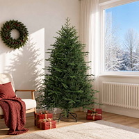 vidaXL Plast Hingad Julgran 180 cm PVC och metall Grön