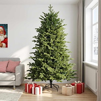 vidaXL Plast Hingad Julgran 240 cm PVC och metall Grön