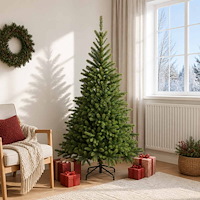 vidaXL Plast Hingad Julgran 180 cm PVC och metall Grön