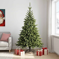 vidaXL Plast Hingad Julgran 240 cm PVC och metall Grön