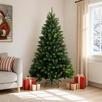 vidaXL Plast Hingad Julgran 240 cm PVC och metall Grön