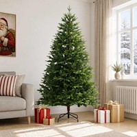 vidaXL Plast Hingad Julgran 240 cm PVC och metall Grön