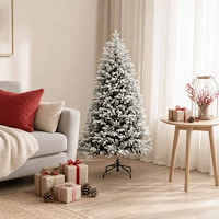 vidaXL Plast Hingad Julgran 150 cm PVC och metall Grön och vit