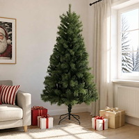 vidaXL Plast Hingad Julgran 210 cm PVC och metall Grön