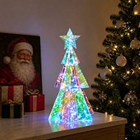 vidaXL Skimrande prismatisk LED-julgran Flerfärgsdesign