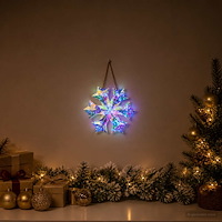 vidaXL Prismatisk iriserande LED-snöflinga Flerfärgsdesign