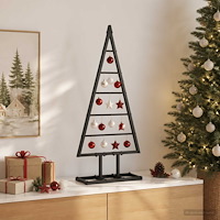 vidaXL Metall julgran KUOPIO 60 cm Metall Svart