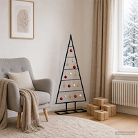 vidaXL Metall julgran KUOPIO 125 cm Metall Svart