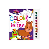 Hello Friend Brijbasi-Fun With Water: Colouring 32 Page Book Set For Kids- With 10 Watercolour Cakes Kit & Paint Brush, Safe, Washabl...