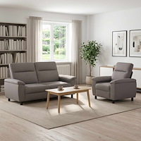vidaXL Soffset 2 st Taupe Tyg