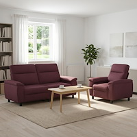 vidaXL Soffset 2 st Lila Tyg