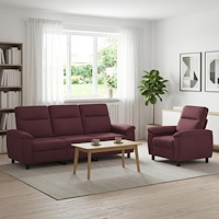 vidaXL Soffset 2 st Lila Tyg