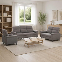 vidaXL Soffset 3 st Taupe Tyg
