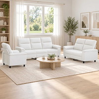 vidaXL Soffset 3 st Vit Tyg