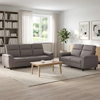 vidaXL Soffset 2 st Taupe Tyg