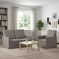 vidaXL Soffset 2 st Taupe Tyg