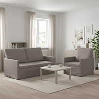 vidaXL Soffset 2 st Taupe Tyg