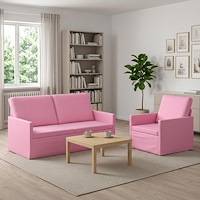 vidaXL Soffset 2 st Rosa Tyg