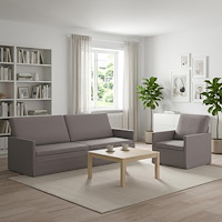 vidaXL Soffset 2 st Taupe Tyg