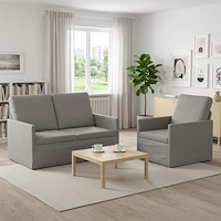 vidaXL Soffset 2 st 3-sits Ljusgrå 130 x 81 x 82 cm Sammet (V)