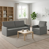 vidaXL Soffset 2 st 4-sits Mörkgrå 190 x 81 x 82 cm Sammet (V)