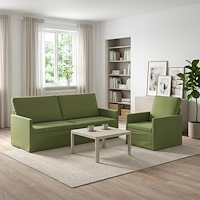 vidaXL Soffset 2 st 4-sits Ljusgrön 190 x 81 x 82 cm Sammet (V)
