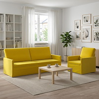 vidaXL Soffset 2 st 4-sits Gul 190 x 81 x 82 cm Sammet (V)