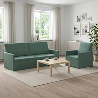 vidaXL Soffset 2 st 4-sits Havgrön 190 x 81 x 82 cm Sammet (V)