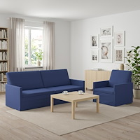 vidaXL Soffset 2 st 4-sits Polisblå 190 x 81 x 82 cm Sammet (V)
