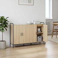 vidaXL Sideboard Sonoma-ek 97 x 33 x 81 cm Konstruerat trä