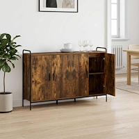 vidaXL Sideboard Rökt ek 97 x 33 x 81 cm Konstruerat trä