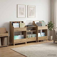 vidaXL Mediamöbelset 3 st Artisan-ek 212 x 46 x 112 cm Konstruerat trä