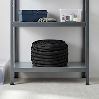 vidaXL Mångsidigt bruksrep 20 mm 50 m Svart PP 2400 kg Maxbelastning