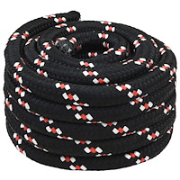 vidaXL Mångsidigt bruksrep 30 mm 25 m Svart och Röd PP