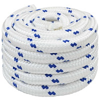 vidaXL Mångsidigt bruksrep 30 mm 5 m Vit och blå PP