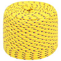 vidaXL Mångsidigt bruksrep 6 mm 25 m Gul PP 240 kg Maxbelastning