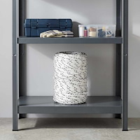 vidaXL Mångsidigt bruksrep 2 mm 50 m Vit Polyester 50 kg Maxbelastning