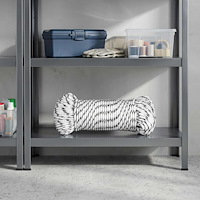 vidaXL Mångsidigt bruksrep 4 mm 25 m Vit Polyester