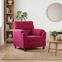 vidaXL Soffa Vinröd 94 x 85 x 93 cm Sammet