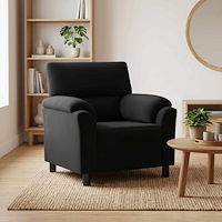 vidaXL Soffa Svart 94 x 85 x 93 cm Sammet