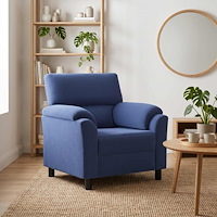 vidaXL Soffa Polisblå 94 x 85 x 93 cm Sammet