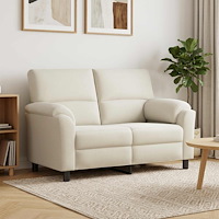 vidaXL Soffa Gräddvit 154 x 85 x 93 cm Sammet