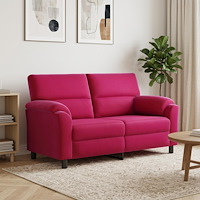 vidaXL Soffa Vinröd 174 x 85 x 93 cm Sammet