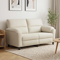 vidaXL Soffa Gräddvit 174 x 85 x 93 cm Sammet