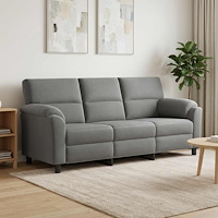 vidaXL Soffa Mörkgrå 214 x 85 x 93 cm Sammet