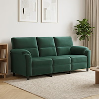 vidaXL Soffa Mörkgrön 214 x 85 x 93 cm Sammet