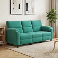 vidaXL Soffa Turkos 214 x 85 x 93 cm Sammet