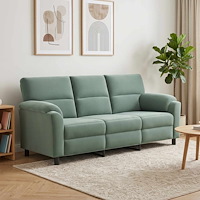 vidaXL Soffa Havgrön 214 x 85 x 93 cm Sammet