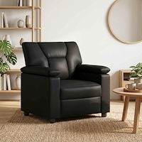 vidaXL Soffa Svart 91 x 85 x 93 cm Konstläder