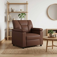 vidaXL Soffa Brun 91 x 85 x 93 cm Konstläder